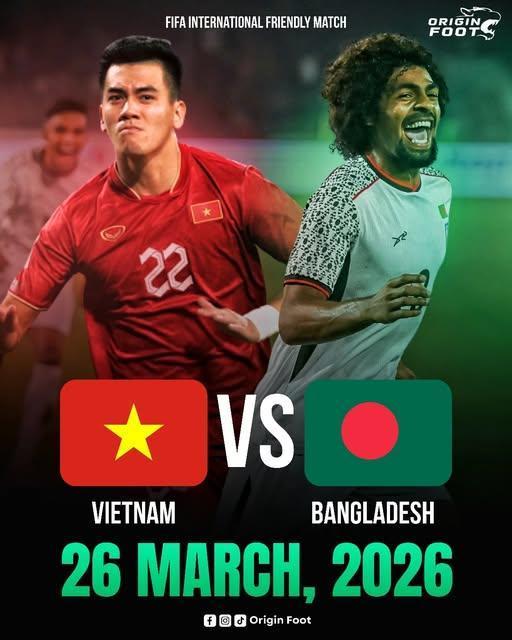 ĐT Việt Nam sẽ có trận giao hữu với ĐT Bangladesh ngày 26/3